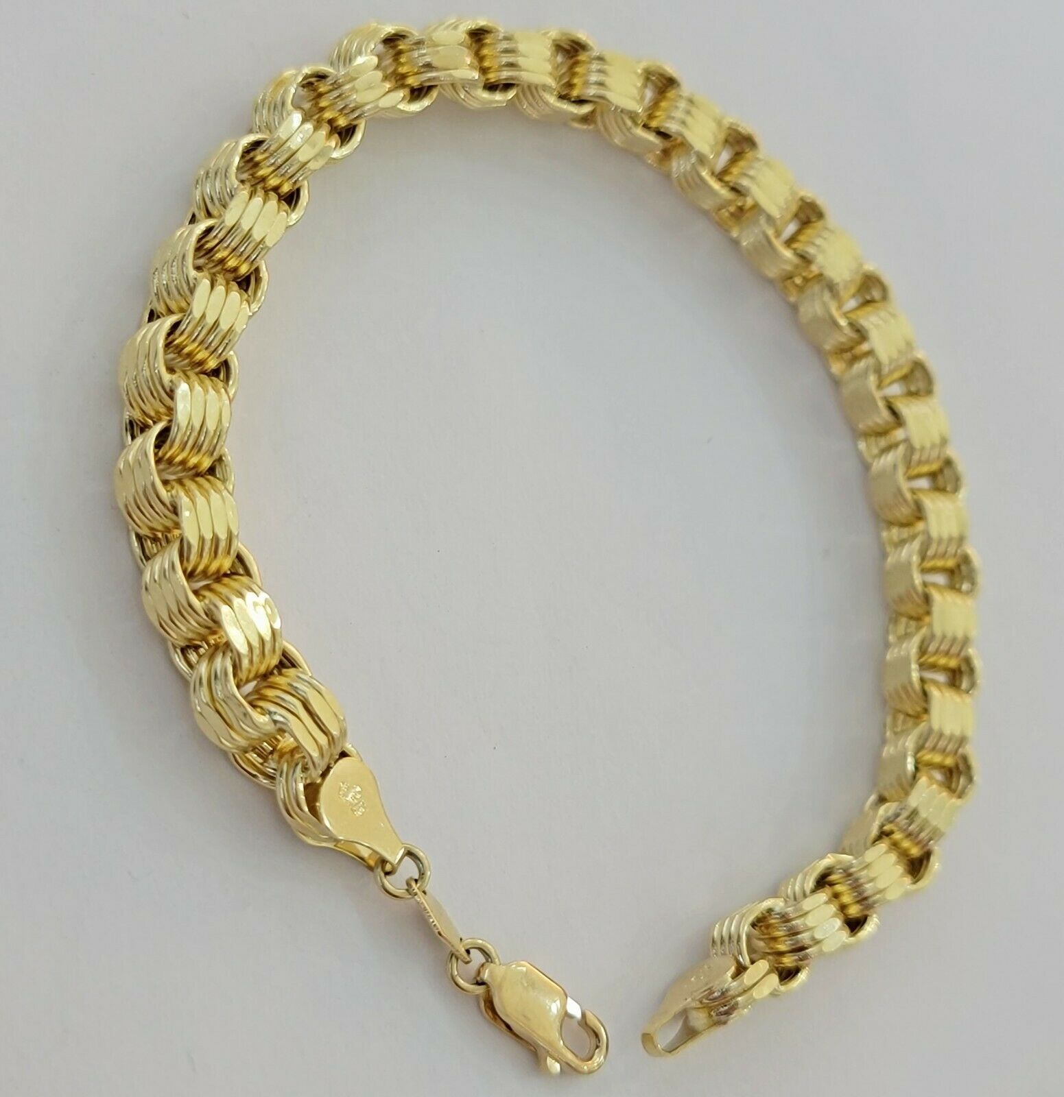 REAL 10k Gold Bracelet Byzantine Box 9" 6mm 10 kt Yellow Gold Men's Genuine 10kt - GoldenlinQ